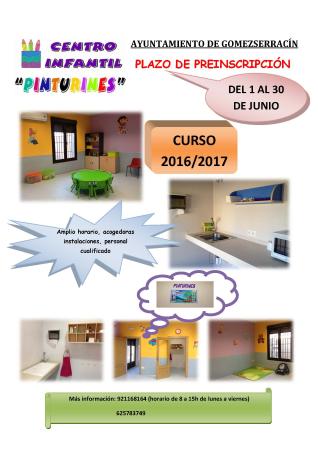 Imagen Preinscripción al Centro Infantil Pinturines para el Curso 2016-2017