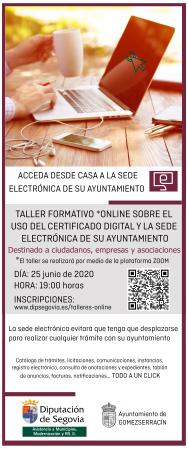 Imagen Taller formativo online sobre el uso del certificado digital y la sede electrónica del Ayuntamiento